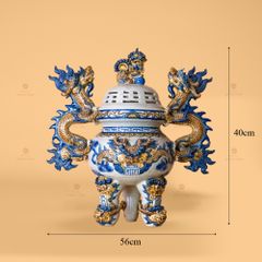 Đỉnh Hương Thờ Men Rạn Nổi