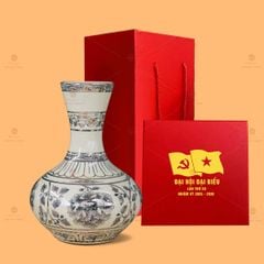 Lọ Tỏi Dẹt Vẽ Vàng