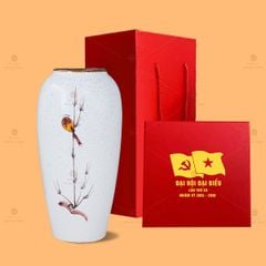 Lọ Hoa Men Chấm Chim Oanh