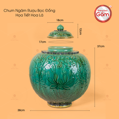 Chum Ngâm Rượu Bọc Đồng Họa Tiết Hoa Lá