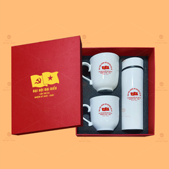 Bộ Ly Sứ Và Bình Giữ Nhiệt