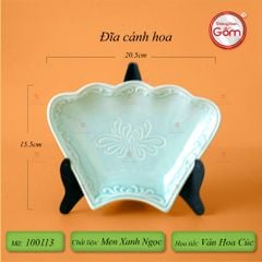 Bộ Bát Đĩa Hoa Mặt Trời Men Ngọc Hoa Cúc