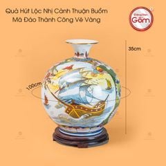 Quả Hút Lộc Nhị Cảnh Thuận Buồm Mã Đáo Thành Công Vẽ Vàng