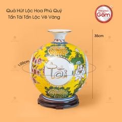 Quả Hút Lộc Hoa Phú Quý Tấn Tài Tấn Lộc Vẽ Vàng
