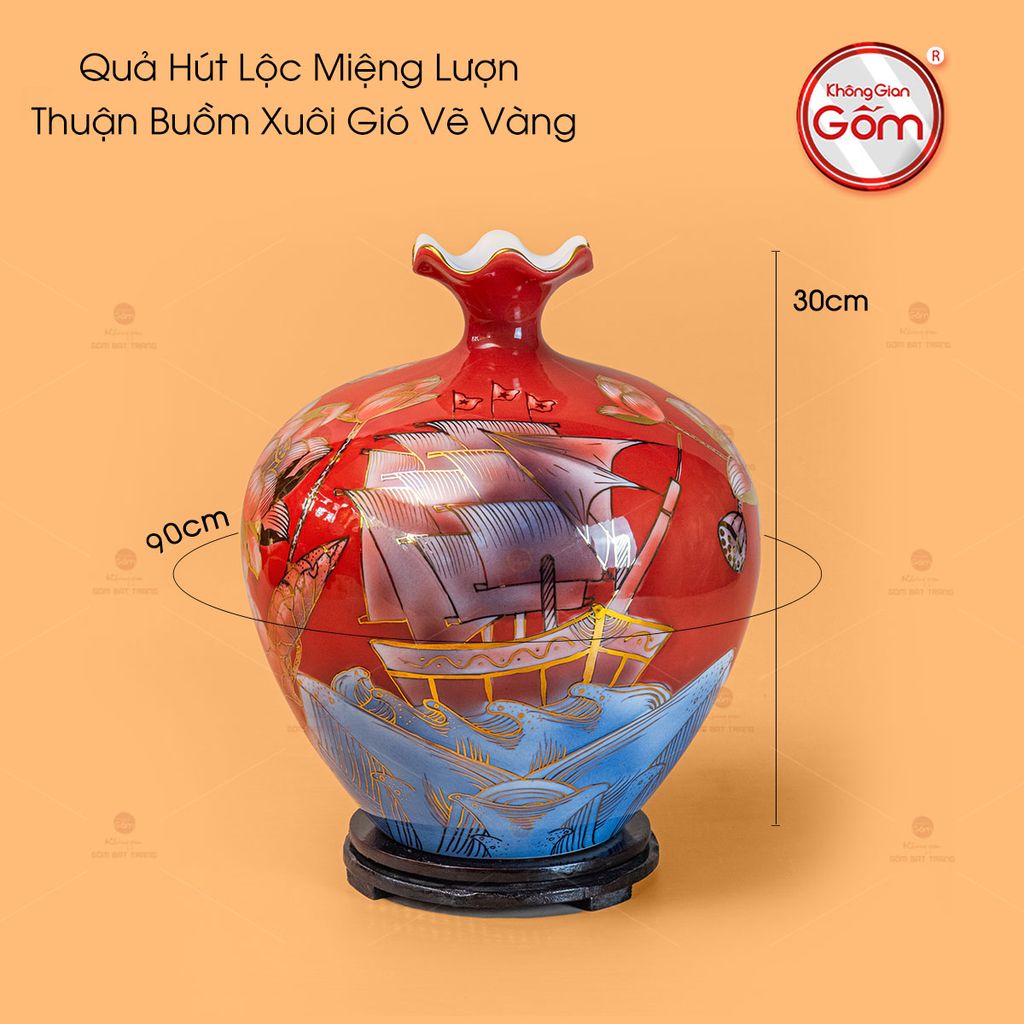 Quả Hút Lộc Miệng Lượn Thuận Buồm Xuôi Gió Vẽ Vàng
