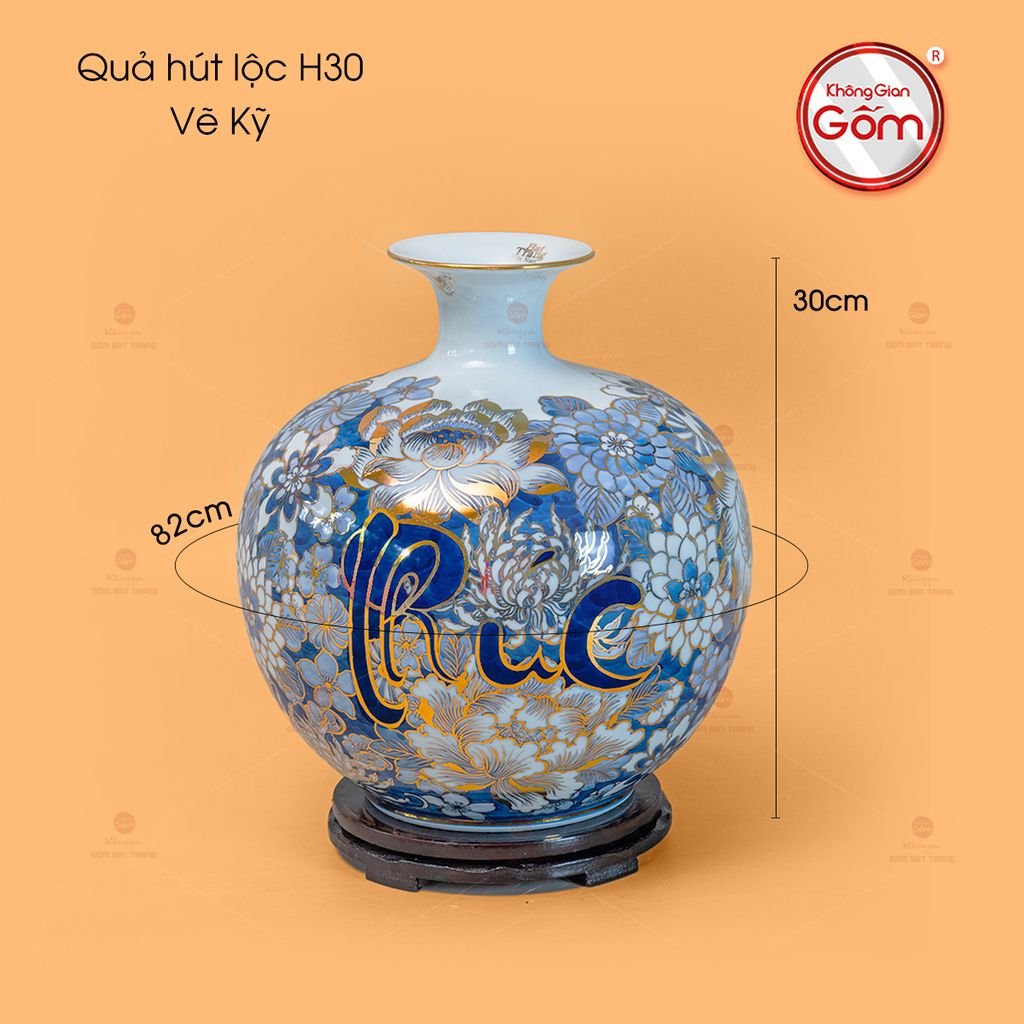 Quả Hút Lộc Phúc Lộc Thọ Vẽ Vàng