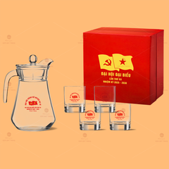 Bộ Bình Ly Thủy Tinh Lùn Cao Cấp