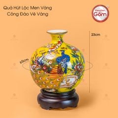 Quả Hút Lộc Men Vàng Công Đào Vẽ Vàng