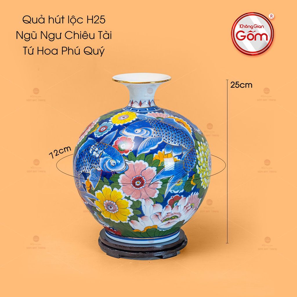 Quả Hút Lộc Cá Chép Tứ Hoa Phú Quý