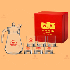 Bộ Bình Ly Thủy Tinh Lùn Cao Cấp