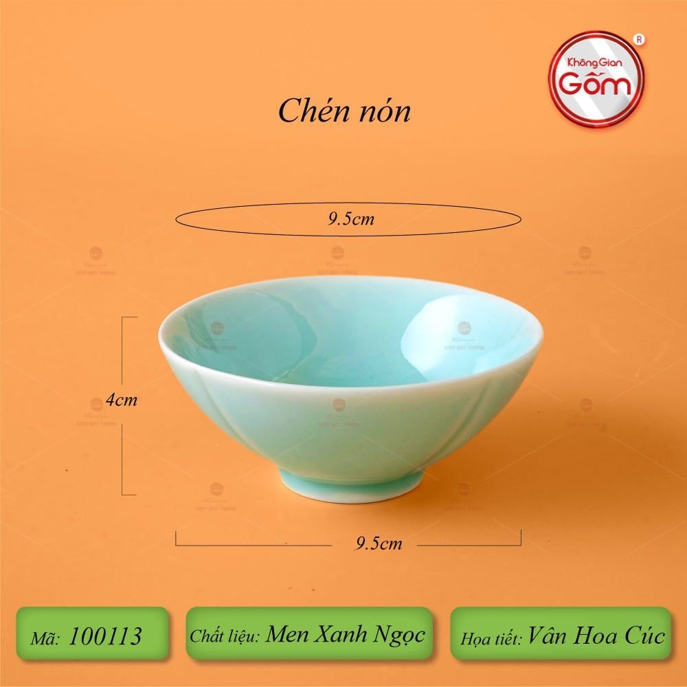 Bộ Bát Đĩa Hoa Mặt Trời Men Ngọc Hoa Cúc