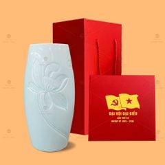 Lọ Hoa Dáng Bom Men Màu Khắc Nổi