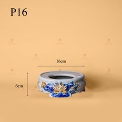 Đế Bát Hương Thờ Men Rạn Nổi Họa Tiết Hoa Sen