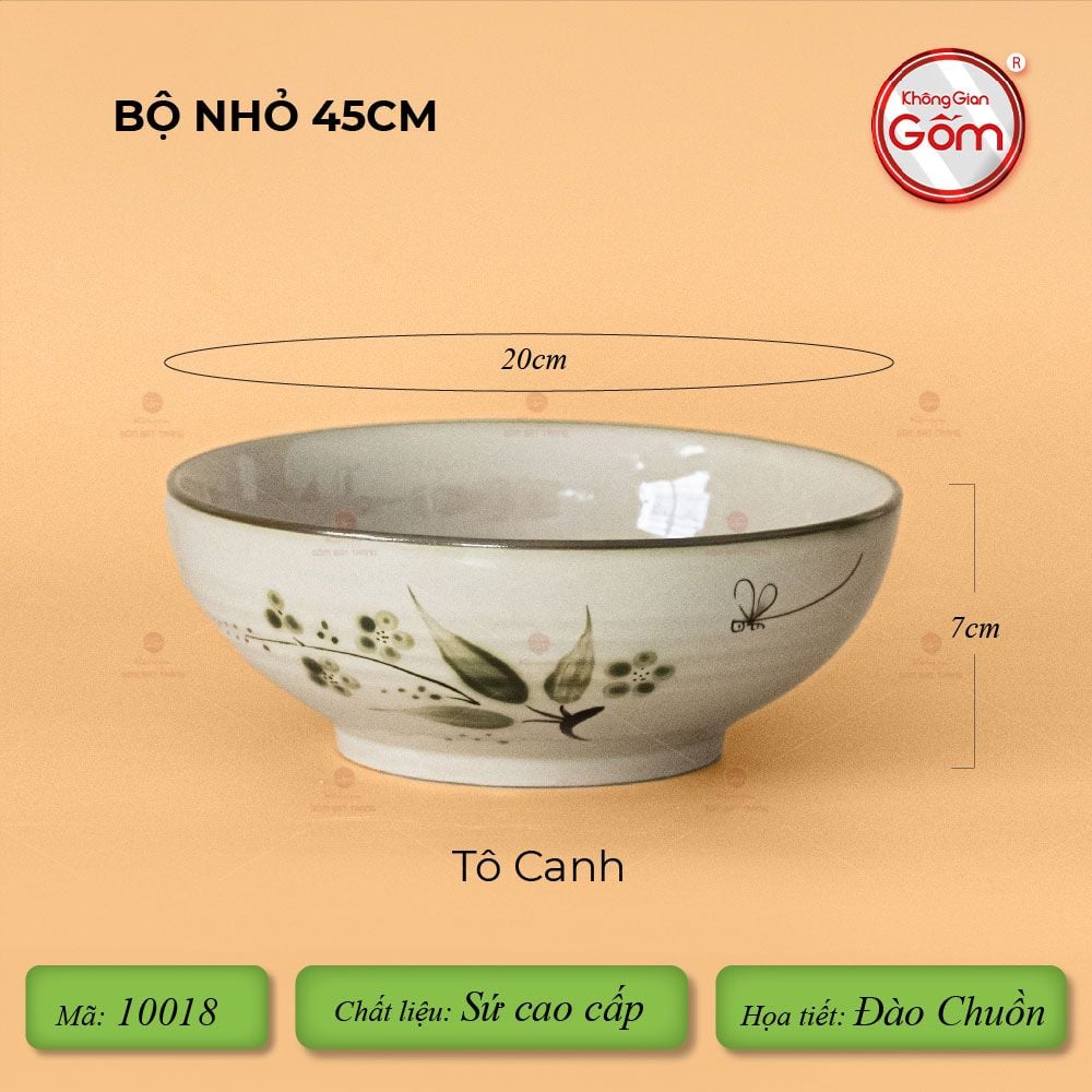 Bộ Bát Đĩa Hoa Mặt Trời Đào Chuồn