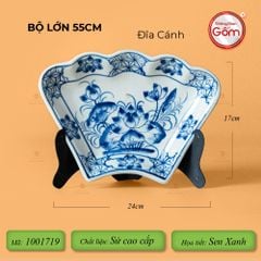 Bộ Bát Đĩa Hoa Mặt Trời Hoa Sen Xanh
