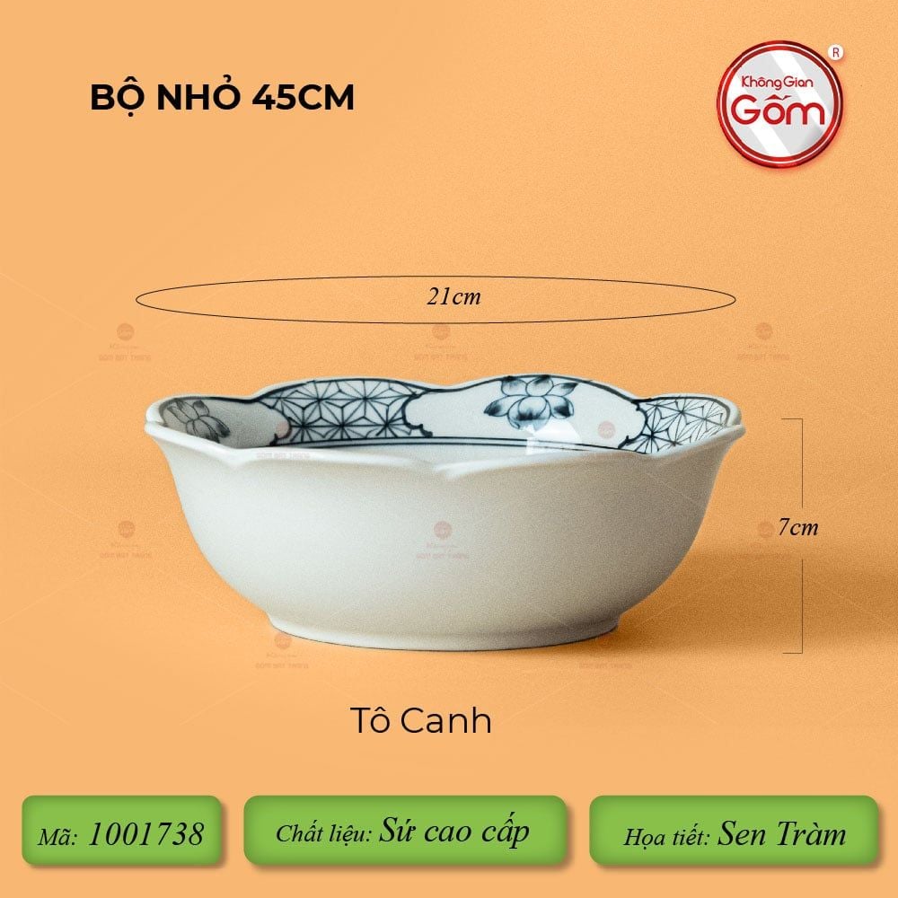Bộ Bát Đĩa Hoa Mặt Trời Sen Tràm
