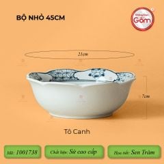 Bộ Bát Đĩa Hoa Mặt Trời Sen Tràm