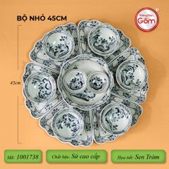Bộ Bát Đĩa Hoa Mặt Trời Sen Tràm