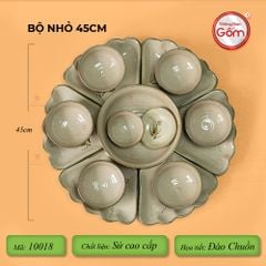 Bộ Bát Đĩa Hoa Mặt Trời Đào Chuồn