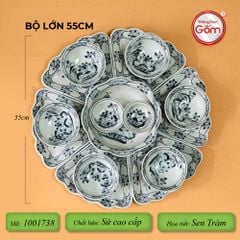 Bộ Bát Đĩa Hoa Mặt Trời Sen Tràm