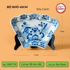 Bộ Bát Đĩa Hoa Mặt Trời Hoa Sen Xanh