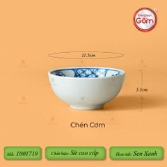 Bộ Bát Đĩa Hoa Mặt Trời Hoa Sen Xanh