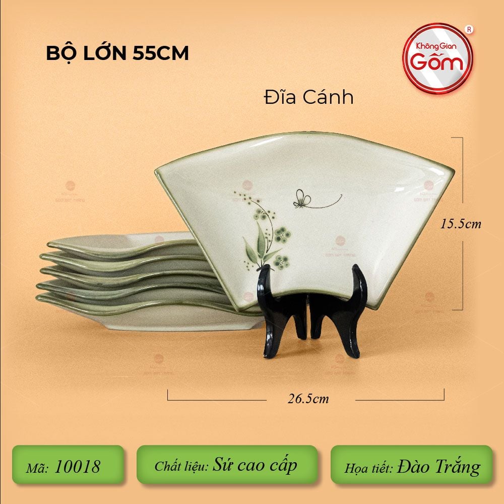 Bộ Bát Đĩa Hoa Mặt Trời Đào Chuồn