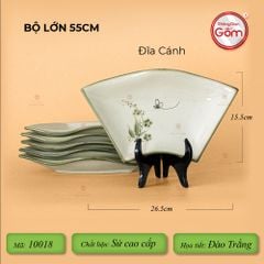 Bộ Bát Đĩa Hoa Mặt Trời Đào Chuồn