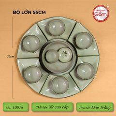 Bộ Bát Đĩa Hoa Mặt Trời Đào Chuồn