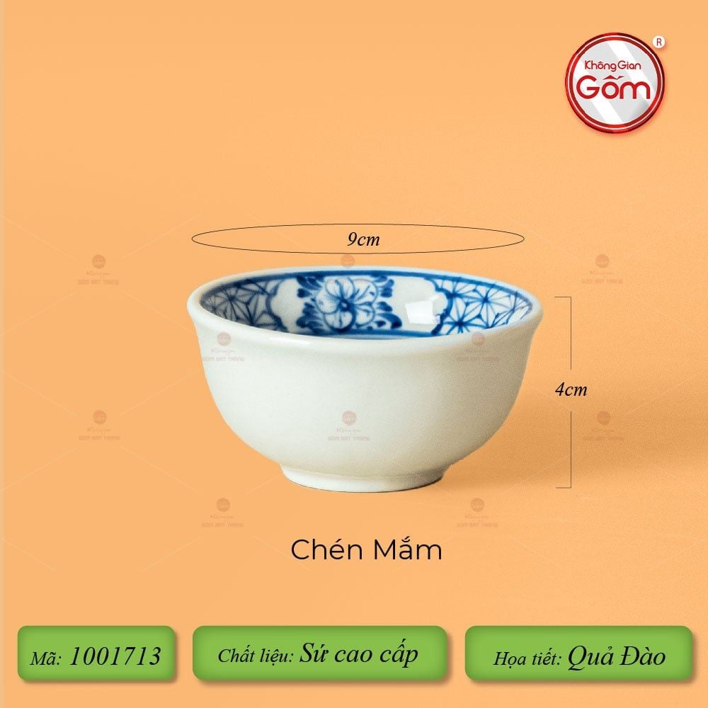 Bộ Bát Đĩa Hoa Mặt Trời Quả Đào