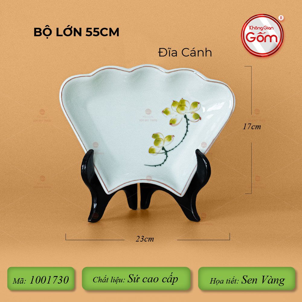 Bộ Bát Đĩa Hoa Mặt Trời Sen Vàng