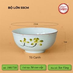 Bộ Bát Đĩa Hoa Mặt Trời Sen Vàng