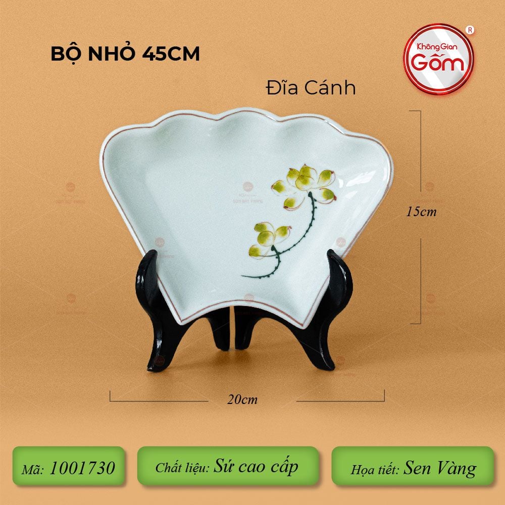 Bộ Bát Đĩa Hoa Mặt Trời Sen Vàng