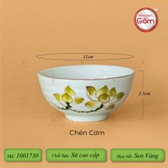 Bộ Bát Đĩa Hoa Mặt Trời Sen Vàng