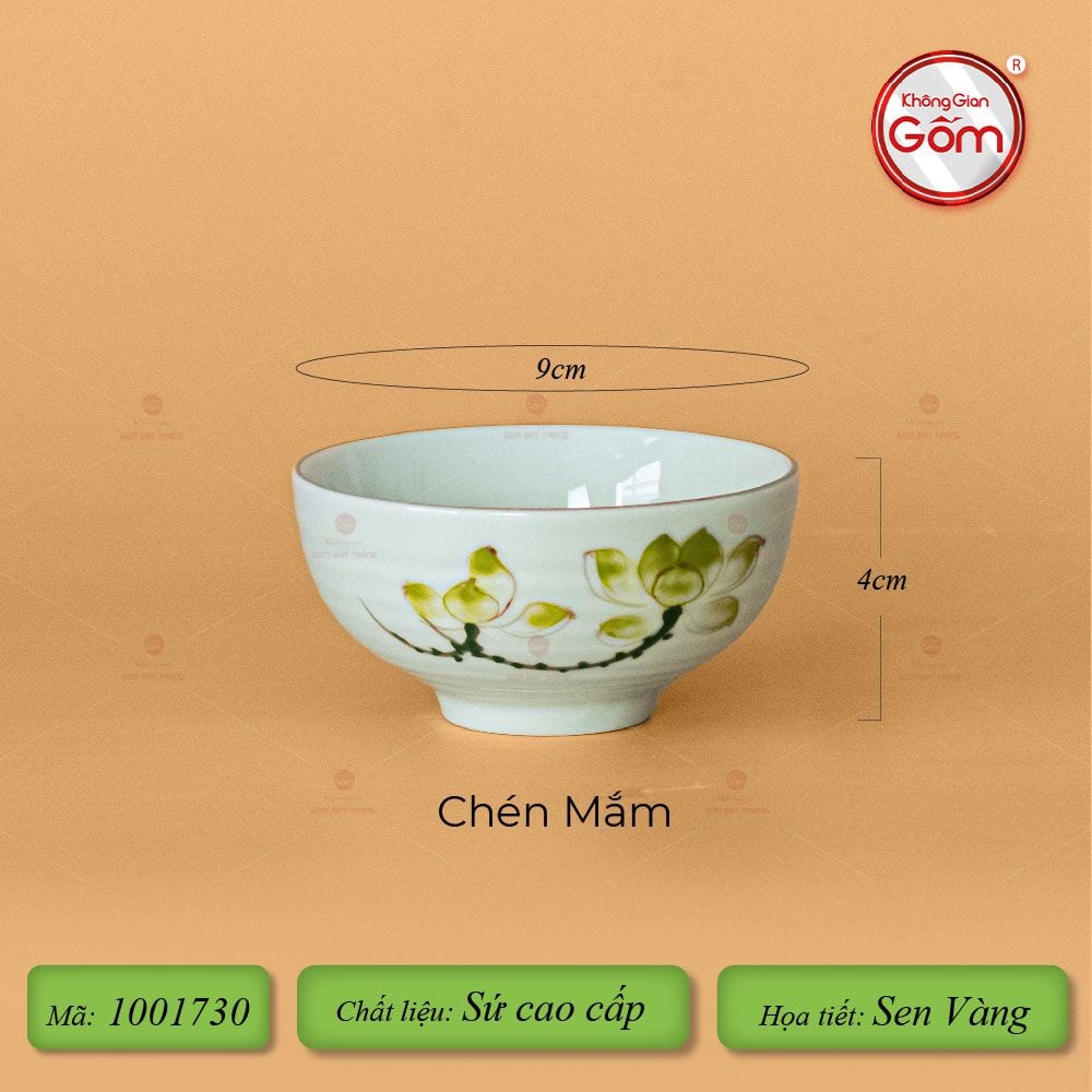 Bộ Bát Đĩa Hoa Mặt Trời Sen Vàng
