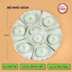 Bộ Bát Đĩa Hoa Mặt Trời Sen Vàng