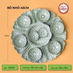 Bộ Bát Đĩa Hoa Mặt Trời Hoa Bèo