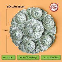 Bộ Bát Đĩa Hoa Mặt Trời Hoa Bèo