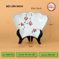 Bộ Bát Đĩa Hoa Mặt Trời Đào Đỏ