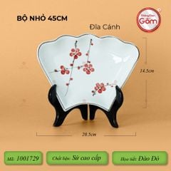 Bộ Bát Đĩa Hoa Mặt Trời Đào Đỏ
