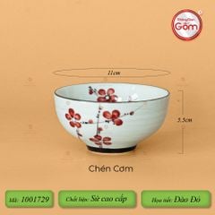 Bộ Bát Đĩa Hoa Mặt Trời Đào Đỏ
