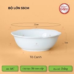 Bộ Bát Đĩa Hoa Mặt Trời Minh Châu Trắng