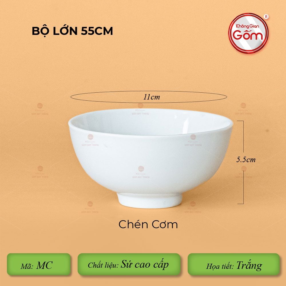 Bộ Bát Đĩa Hoa Mặt Trời Minh Châu Trắng