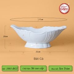 Bát Đựng Gà Men Trắng