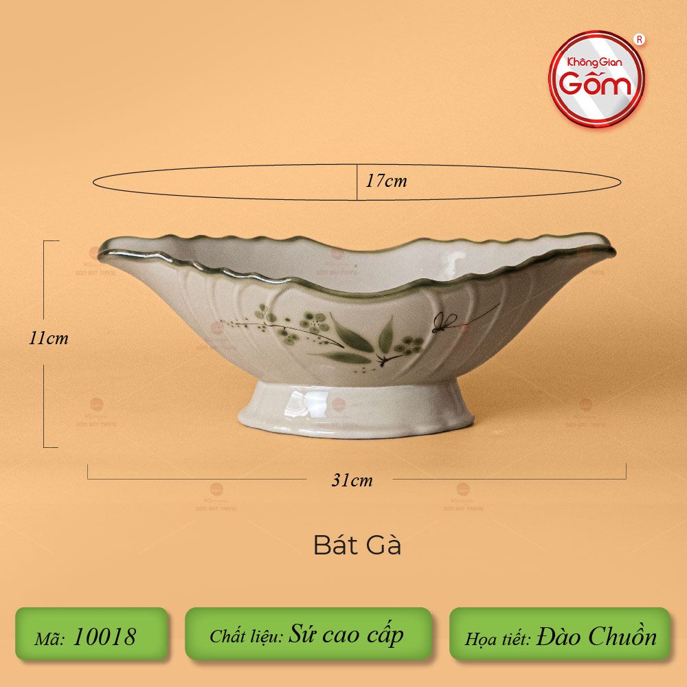 Bát Đựng Gà Hoa Đào Chuồn