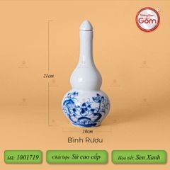 Bộ Nậm Rượu Hoa Sen Xanh