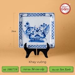 Bộ Bát Đĩa Hoa Mặt Trời Hoa Sen Xanh