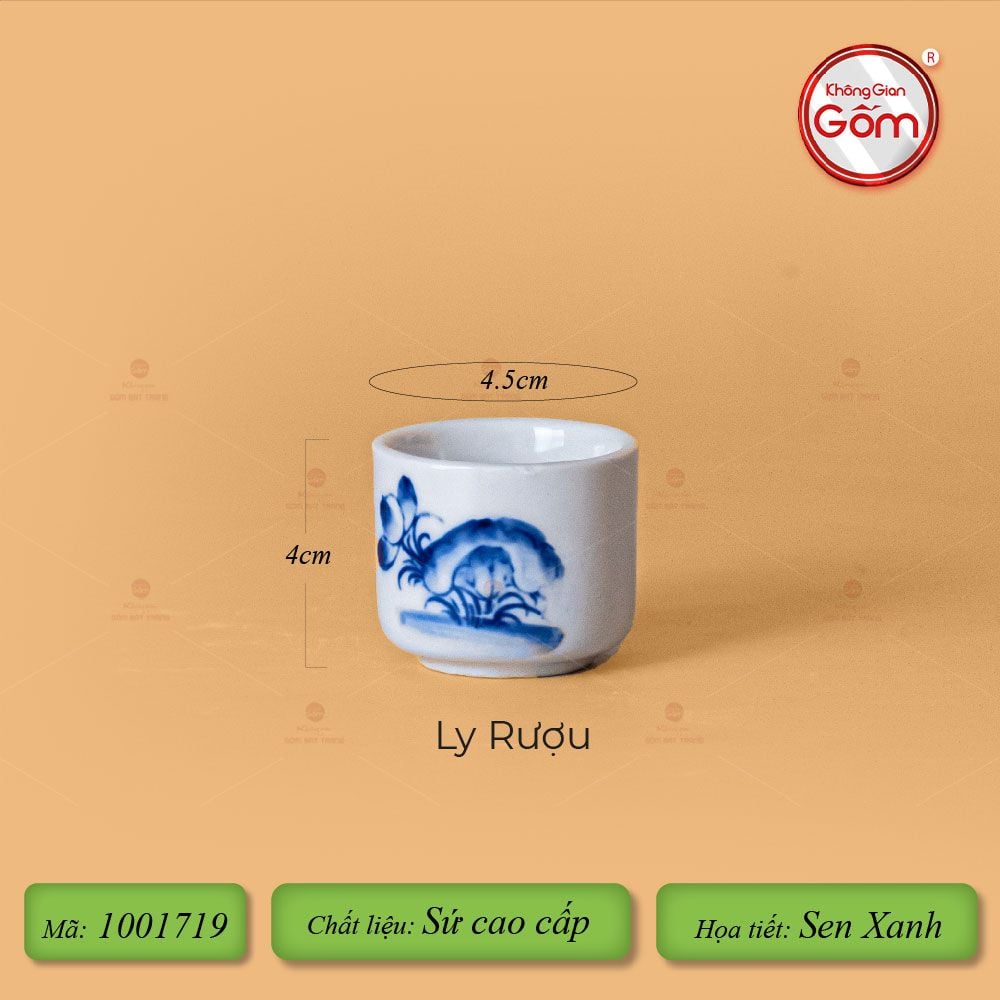 Bộ Bát Đĩa Hoa Mặt Trời Hoa Sen Xanh