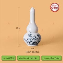 Bộ Nậm Rượu Hoa Sen Tràm