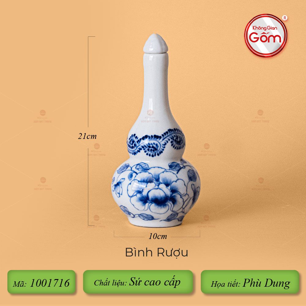 Bộ Nậm Rượu Hoa Phù Dung